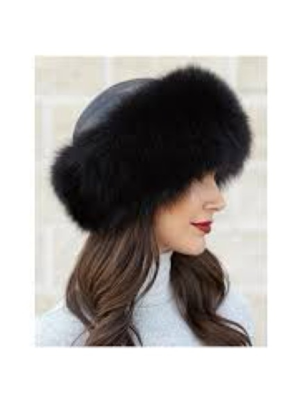 Leather and Tuscan Lamb fur roller hat made in Italy